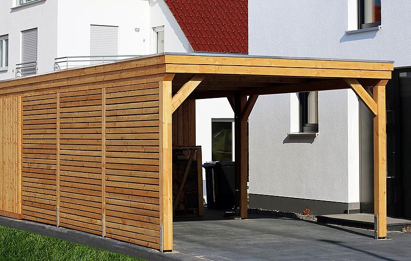 Carport als Alternative zur Garage modernes Holzcarport